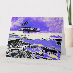 Vliegtuigen WWI die Aanvallen uitoefenen Kaart