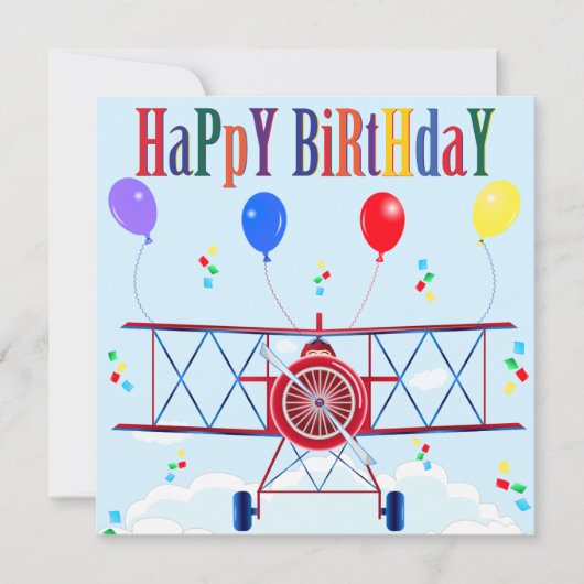  vliegtuigexploitant | Birthday Note Kaart (Voorkant)