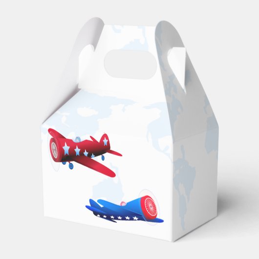  vliegtuigexploitant Birthday Party Bedankdoosjes (Achterkant)