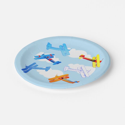 vliegtuigexploitant Birthday Party Papieren Bordje (Gekanteld)