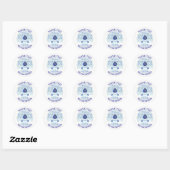  vliegtuigexploitant Birthday Party Ronde Sticker (Vel)