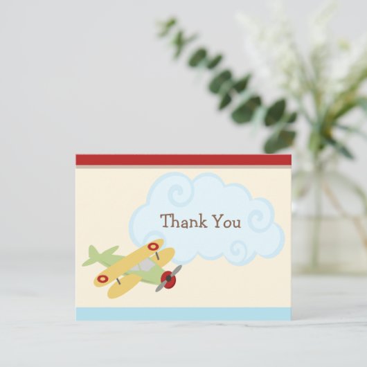 Vliegtuigfeestdag Uitnodiging Hartelijk dank voor (Staand voorkant)