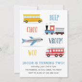 Vliegtuigfeestje bij piep Vroom Woo Kind Kaart (Voorkant)