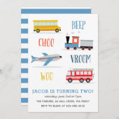 Vliegtuigfeestje bij piep Vroom Woo Kind Kaart (Voorkant / Achterkant)