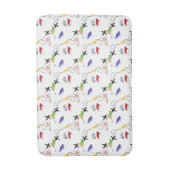 Vliegtuigfiets Boeken Rood Geel Blauw Reizen Badmat (Voorkant Verticaal)