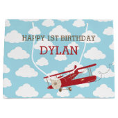 vliegtuiggeschenktassen - Red Plane Cloud Groot Cadeauzakje (Voorkant)