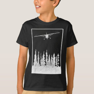 Vliegtuiggrafiek C172 Boven Bomen - Piloot Aanwezi T-shirt