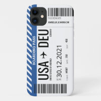 Vliegtuiginstapkaartje (Personaliseer) Hoesje-Mate