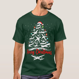 Vliegtuigkerstbomen T-shirt