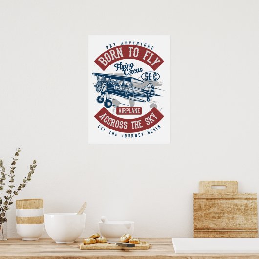  vliegtuigkleur poster (Keuken)