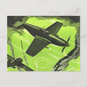  vliegtuigkleurenkunst briefkaart