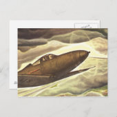  vliegtuigkleurenkunst briefkaart (Voorkant / Achterkant)