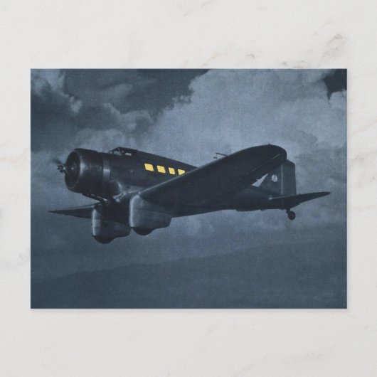  vliegtuigkleurenkunst briefkaart (Voorkant)