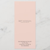 Vliegtuigkundelenmenu Roze Makeup Kunstprijs Menu (Achterkant)