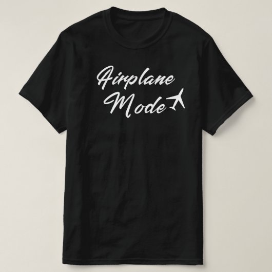 Vliegtuigmodus Aan - grappig Reizen T-shirt (Design voorkant)
