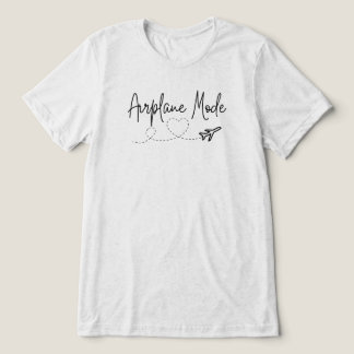 Vliegtuigmodus met hart in zwart Tri-Blend shirt