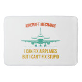 Vliegtuigmonteur ik kan vliegtuigen repareren, maa badmat (Voorkant)