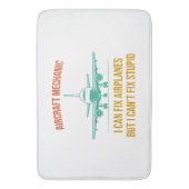 Vliegtuigmonteur ik kan vliegtuigen repareren, maa badmat (Voorkant Verticaal)