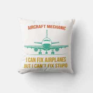 Vliegtuigmonteur ik kan vliegtuigen repareren, maa kussen