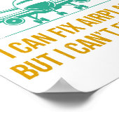 Vliegtuigmonteur ik kan vliegtuigen repareren, maa poster (Hoek)