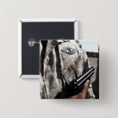 Vliegtuigoorlogvoering Vierkante Button 5,1 Cm (Voorkant /achterkant)