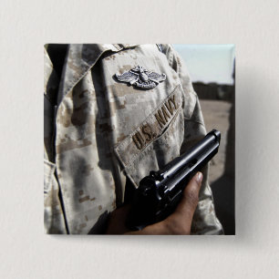 Vliegtuigoorlogvoering Vierkante Button 5,1 Cm