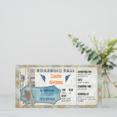 Vliegtuigpartij instapkaart (Staand voorkant)