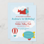 Vliegtuigpartij — Uitnodiging (Voorkant / Achterkant)