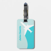 Vliegtuigpassagiers Bagagelabel (Achterkant verticaal)