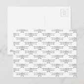  vliegtuigpatroon briefkaart (Voorkant / Achterkant)