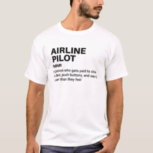 Vliegtuigpiloot - hilarische definitie t-shirt