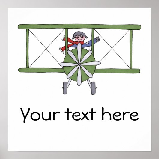 Vliegtuigpiloot Poster (Voorkant)