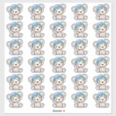 Vliegtuigpiloot Teddy Bear Envelope Close 2" Sticker (Vel)