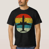 Vliegtuigretro silhouette 70s t-shirt (Voorkant)