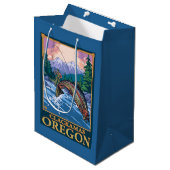 Vliegtuigscène - Clackamas, Oregon Medium Cadeauzakje (Voorkant Gekanteld)