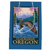 Vliegtuigscène - Clackamas, Oregon Medium Cadeauzakje (Achterkant)