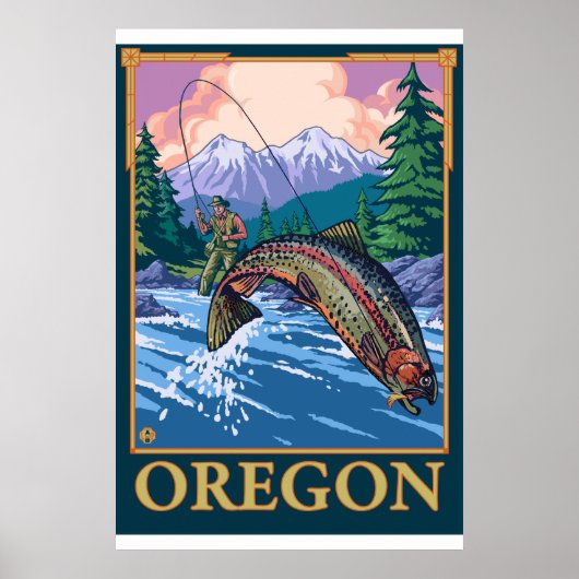 Vliegtuigscène - Oregon Poster (Voorkant)
