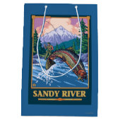 Vliegtuigscène - Sandy River, Oregon Medium Cadeauzakje (Achterkant)
