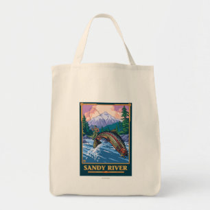 Vliegtuigscène - Sandy River, Oregon Tote Bag