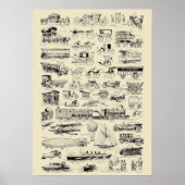 vliegtuigtreinen en -automatiseringen poster (Voorkant)