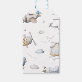 VliegtuigVAARDIGHEIDSMET Baby shower Cadeaulabel (Achterkant)
