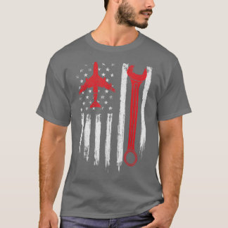 Vliegtuigvaartuig met mechanische gereedschappen V T-shirt