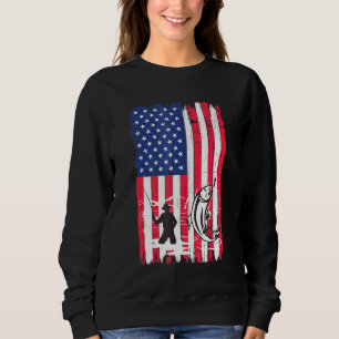 Vliegtuigvisserij Amerikaanse vlag Mannen visseri Trui