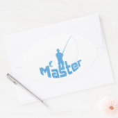 Vliegtuigvisserij Ovale Sticker (Envelop)