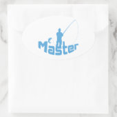 Vliegtuigvisserij Ovale Sticker (Tas)