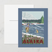 Vliegtuigvissers - Anchorage, Alaska Briefkaart (Voorkant / Achterkant)