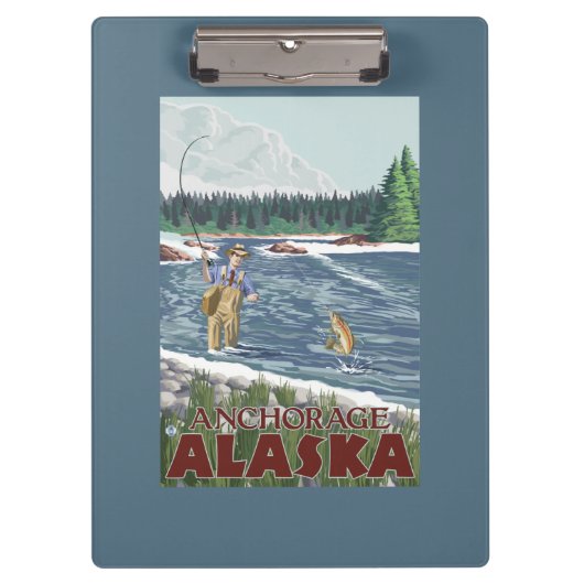 Vliegtuigvissers - Anchorage, Alaska Klembord (Voorkant)