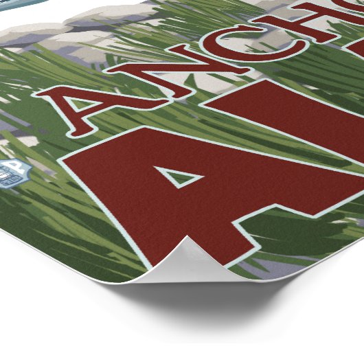 Vliegtuigvissers - Anchorage, Alaska Poster (Hoek)