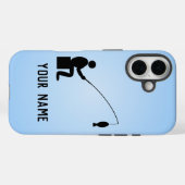 Vliegtuigvissers of lijnvissers met jouw naam op Case-Mate iPhone case (Achterkant (horizontaal))