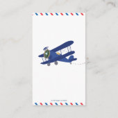 vliegtuigvlakte blauw Baby, afbijl Informatiekaartje (Achterkant)